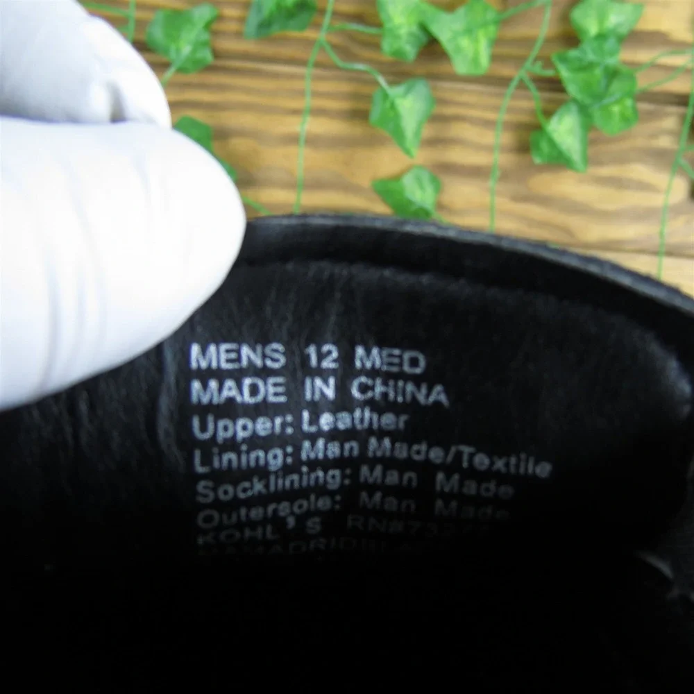 Marc Anthony Men's  Loafer Black Leather Size 12‎ Medium Gently Used 2025
